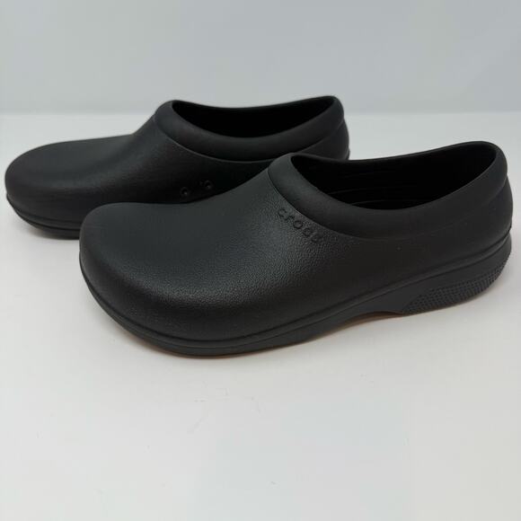 Crocs On the Clock Work Slip On Men's 8 Women's 10 Black Work Shoes Healthcare - Picture 3 of 10